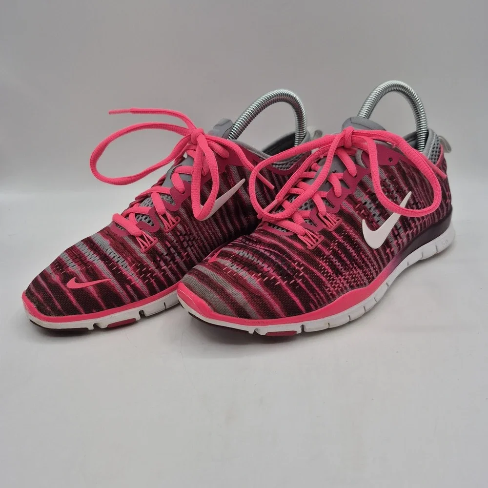 Nike Free 5.0 TR Fit 4 Shoes Womens Size 6.5 Pink Gray White Sneakers 629832-602